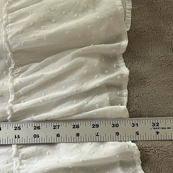 Honey Belle Swiss Dot Flounce Ruffle Pom Pom Trim Mini Dress Size M Flirty Girly - Picture 11 of 11